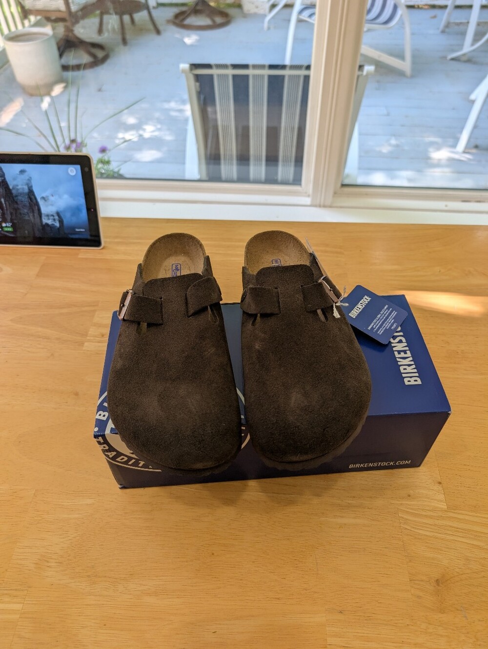 Birkenstock Boston Suede Clog in Mocca European 39